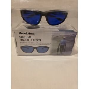 Brookstone Golf Ball Finder Glasses Blue UV Lenses with Protective Case